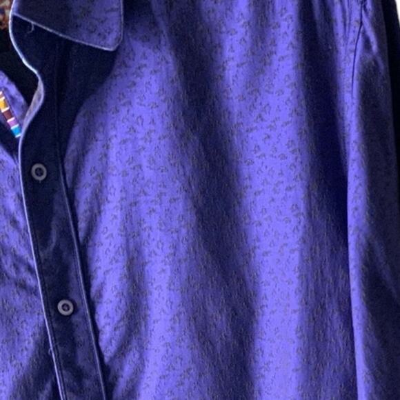 Robert Graham Shirt Mens M Textured Long Sleeve Collared Button Up Casual Formal - Picture 5 of 8